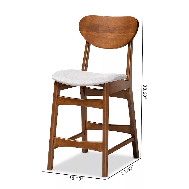 Baxton Studio Katya Counter Stool 2-piece Set