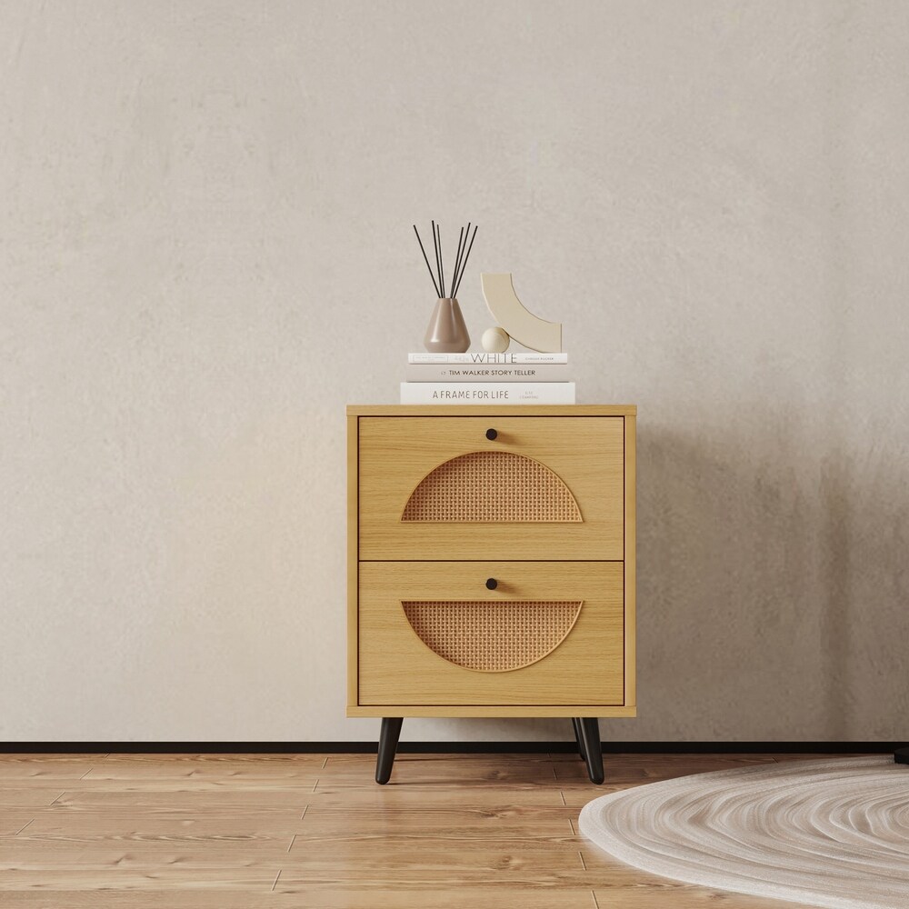 Oak MDF Sideboard with Storage Spaces for Bedroom and Living room