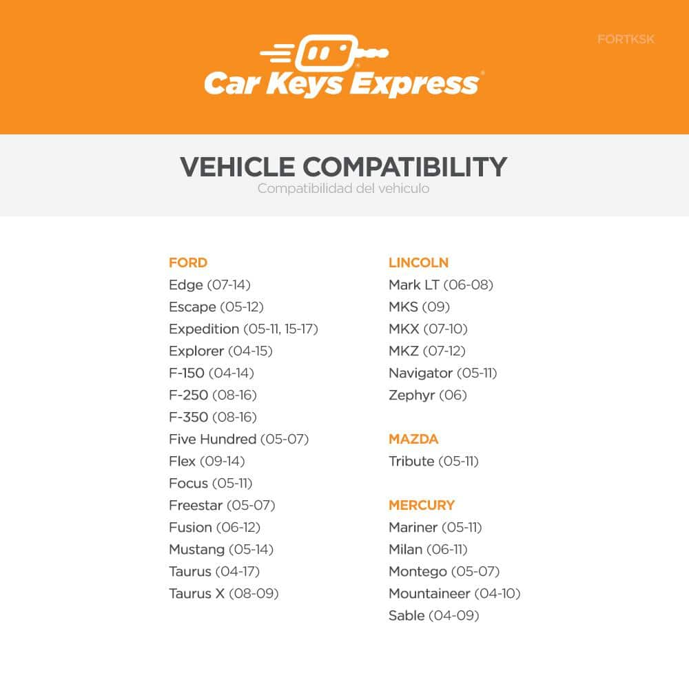 Car Keys Express Ford Simple Key Classic - Transponder Key FORTKSK