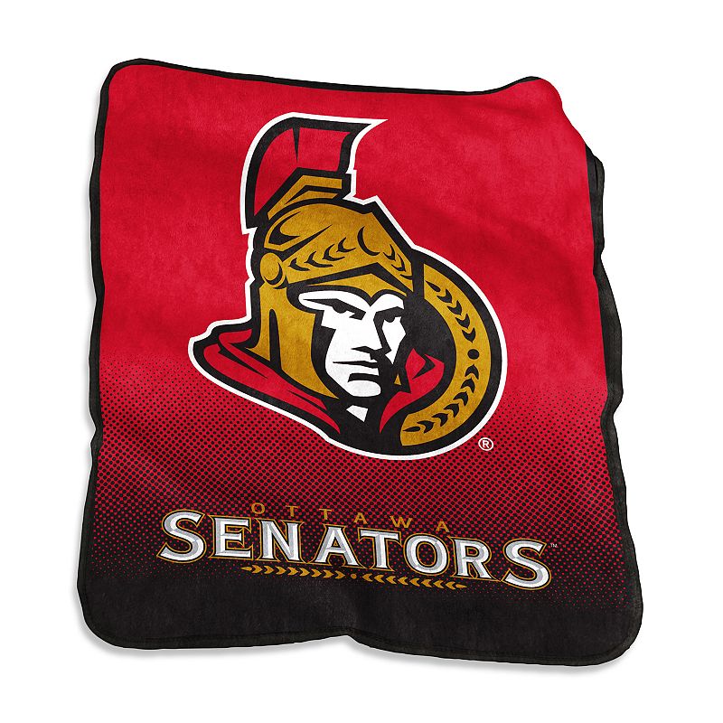 Logo Brands Ottawa Senators Raschel Throw Blanket