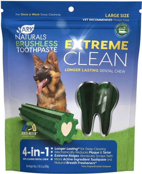 Ark Naturals Extreme Clean Brushless Dog Toothpaste， Large， 18-oz bag