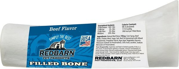 Redbarn Large Beef Filled Bones Dog Treats