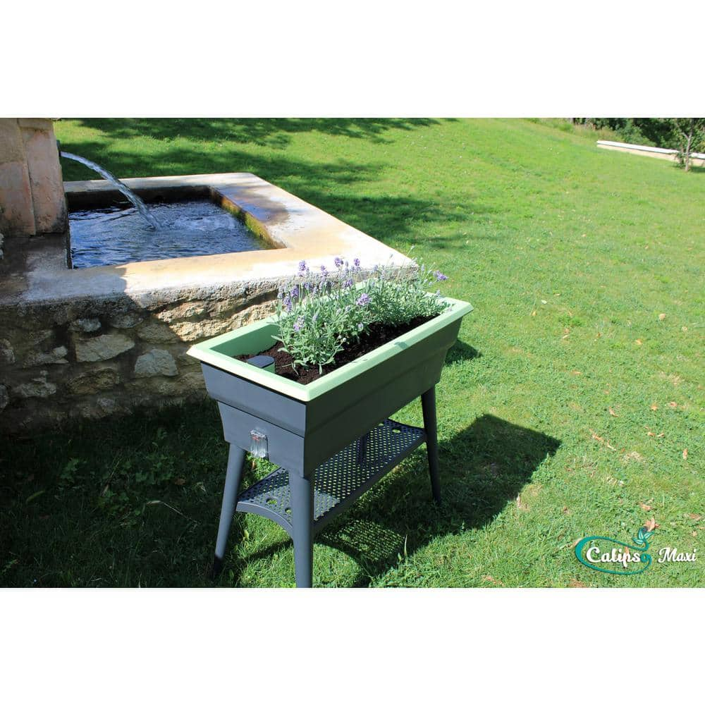 Bosmere English Garden Maxi 32 in. L x 15 in. W x 31-1/2 in. H Self Watering Plastic Raised Garden Bed L770