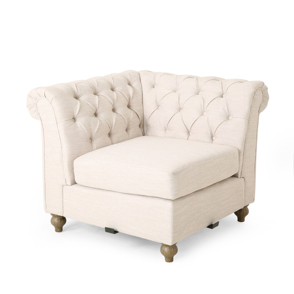 Castalia Chesterfield Tufted 7 seat Sectional Sofa by Christopher Knight Home   114.00\