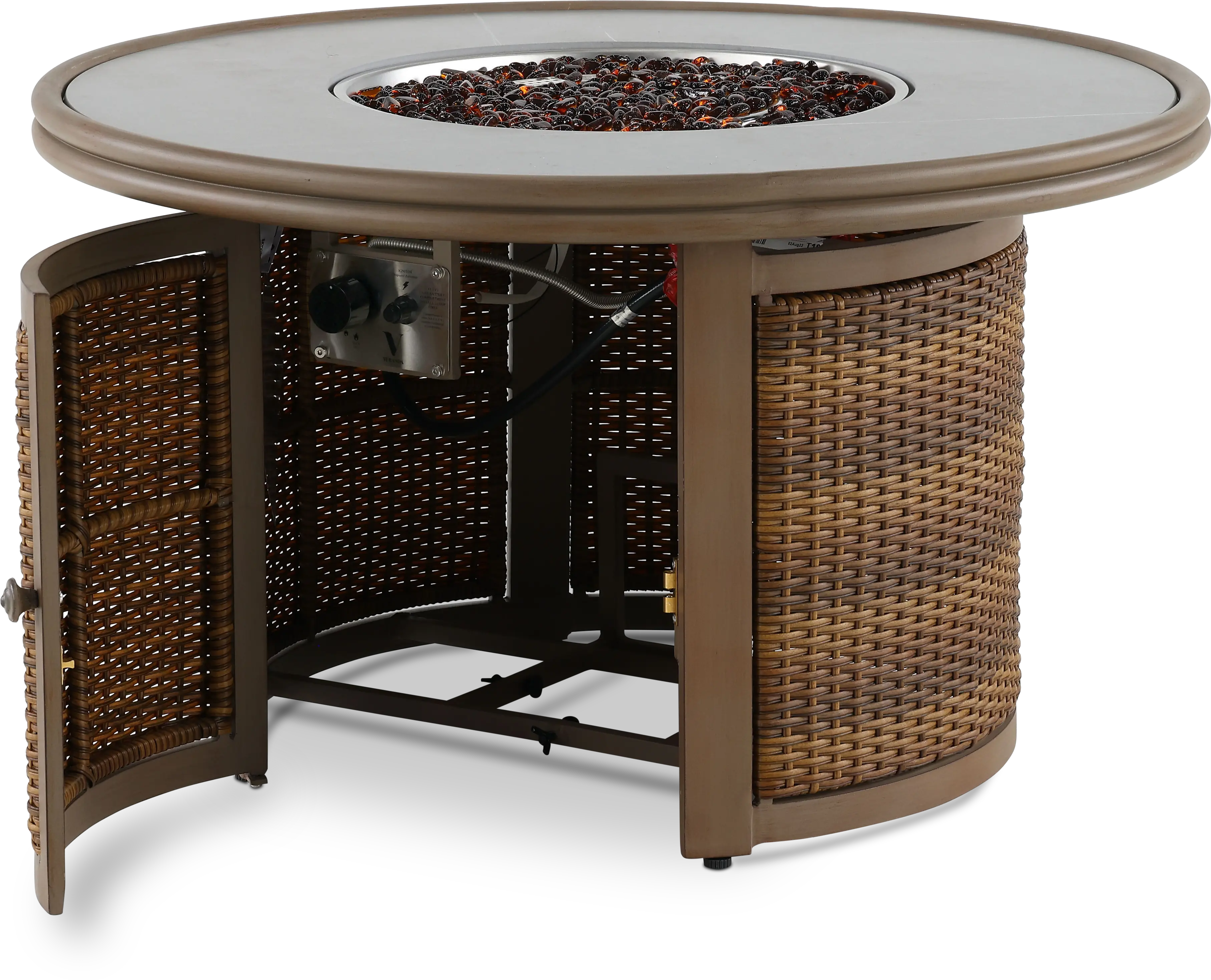 Drew and Jonathan Home Skyview Brown Gas Fire Pit