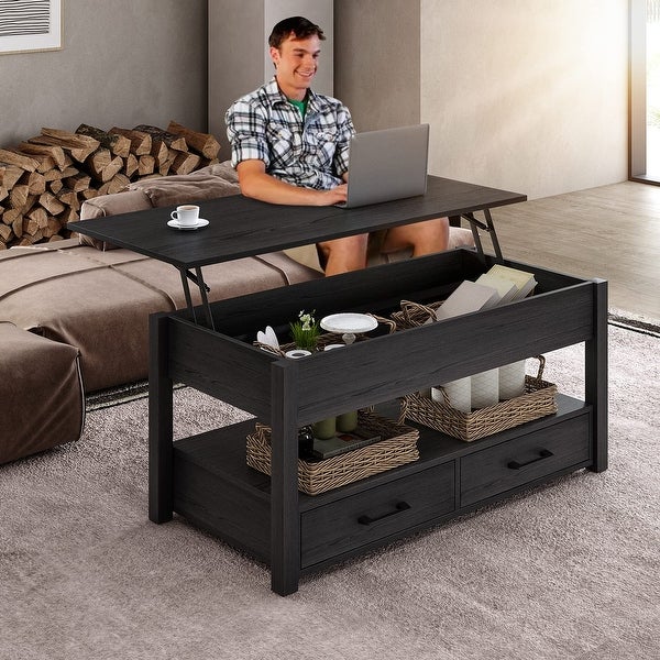 Lift Top Coffee Table with Storage， 41.7