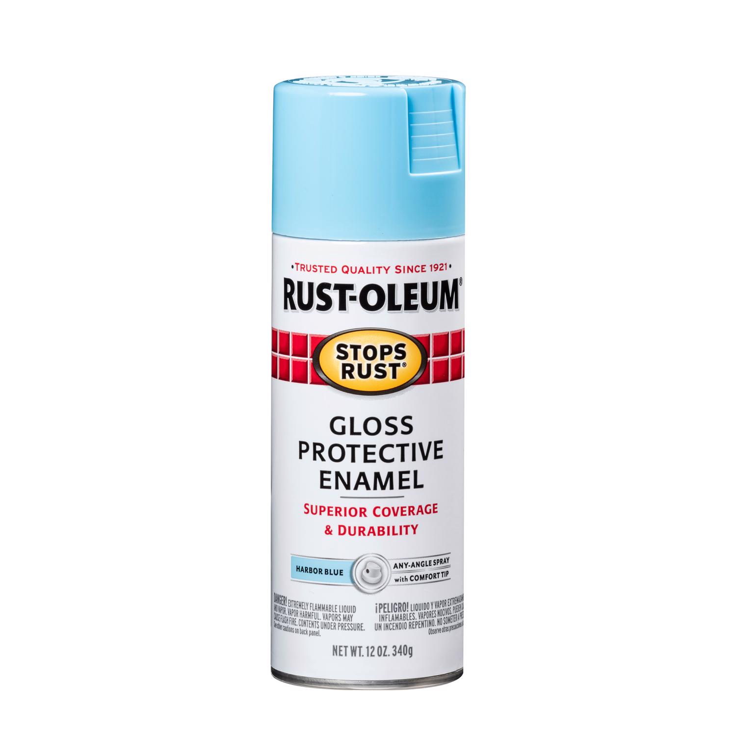 Rust-Oleum Stops Rust Gloss Harbor Blue Spray Paint 12 oz