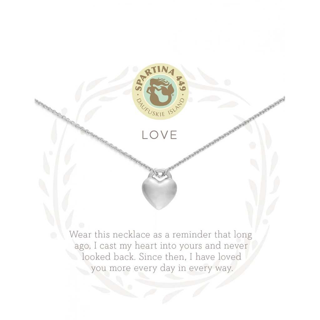 Spartina  Sea La Vie Love Necklace in Silver