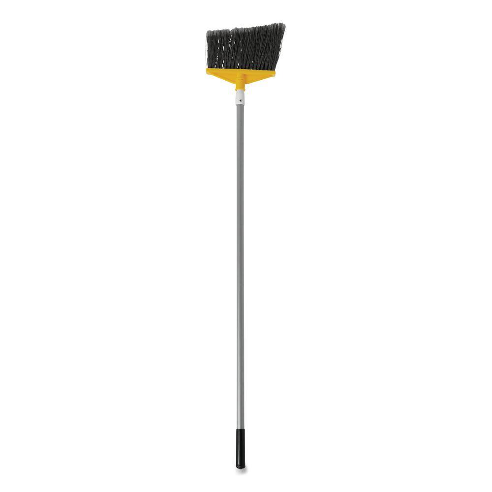 Rubbermaid Commercial Products Angle Large Broom Poly Bristles 48-78 in. Aluminum Handle SilverGray RCP6385GRA