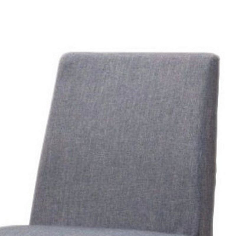 Fabric Padded Counter Height Wooden Chair， Set of 2， Gray and Brown