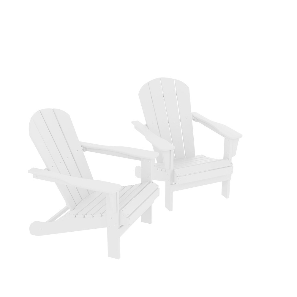 2 pcs Patio Chair Outdoor HDPE Adirondack Chair UV protectant