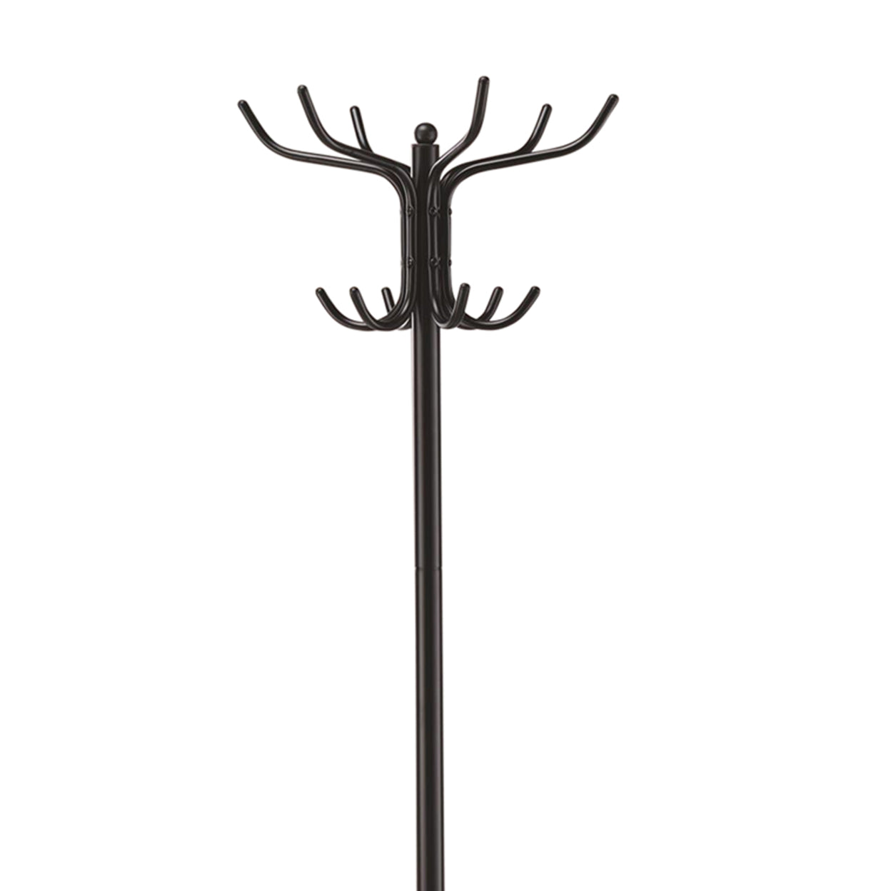 Coaster Company 4-Hook Coat Rack with Umbrella Stand， Black