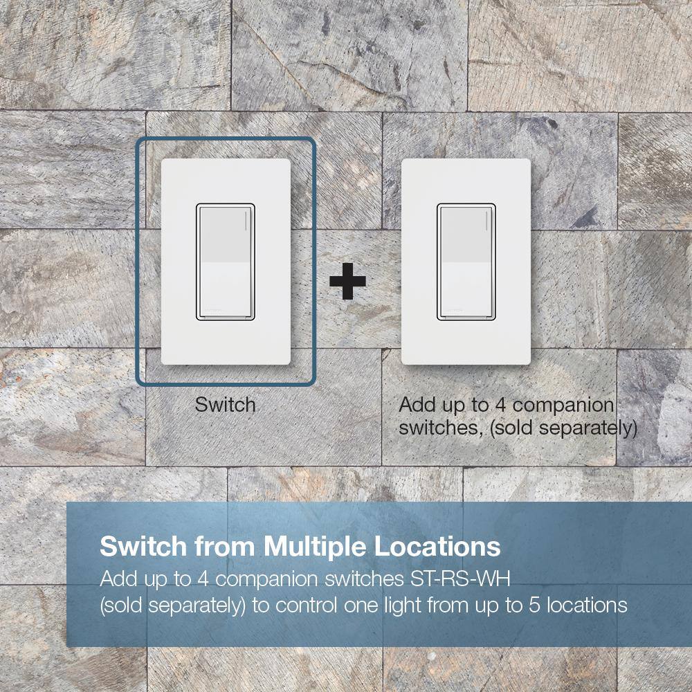 Lutron Sunnata Switch for 6A Lighting or 3A 110 HP Motor Single PoleMulti Location Pumice (ST-6ANS-PM) ST-6ANS-PM