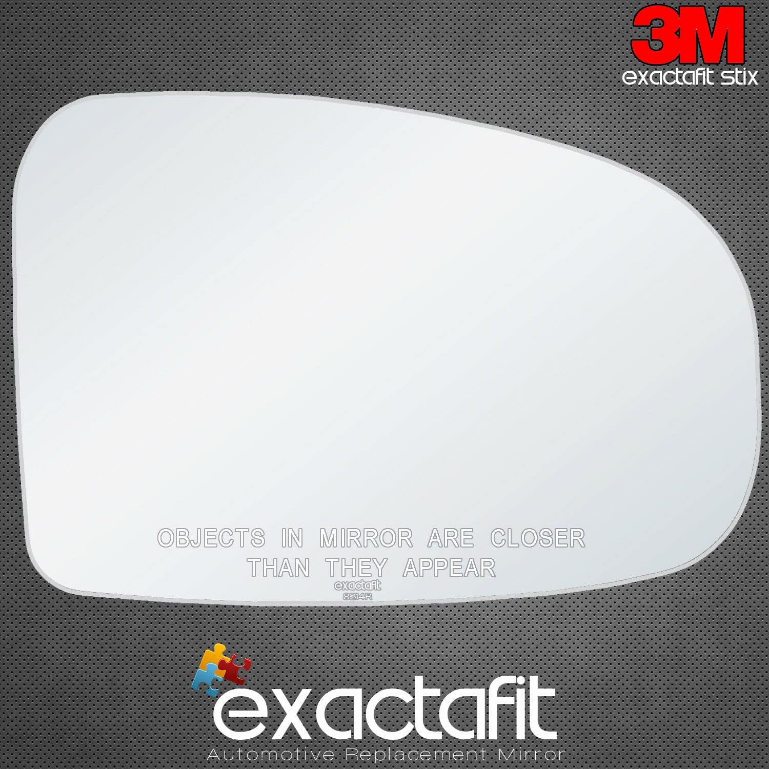 exactafit 8214R Passenger Side Mirror Right Hand Glass Replacement Fits 2010-2015 Toyota Prius， 2012-2015 Prius Plug-in