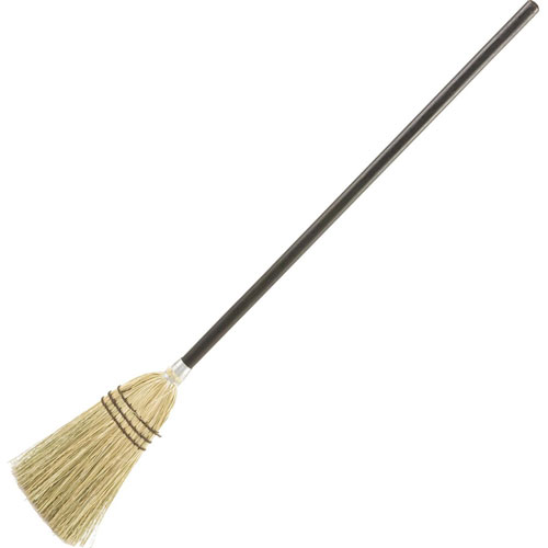 Rubbermaid Wood Handle Lobby Corn Broom | Corn Fiber Bristle， 12