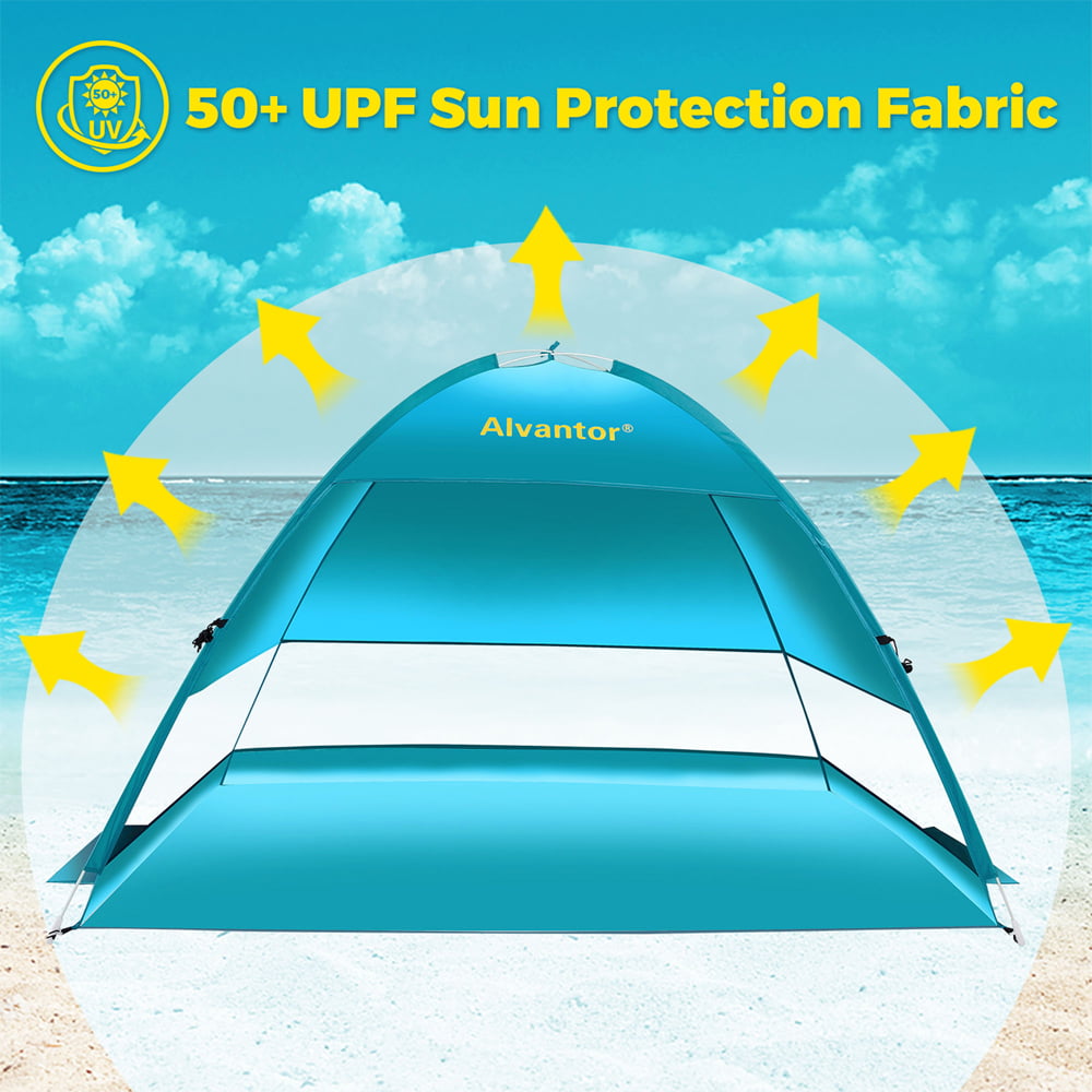 Beach Tent Pop-Up Beach Umbrella Sun Shelter Pop Up UV50+ Canpoy by Alvantor， Coolhut Plus