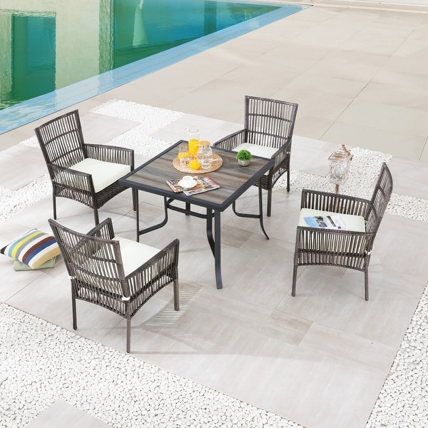 Patio Festival 5Piece Outdoor Square Dining Set