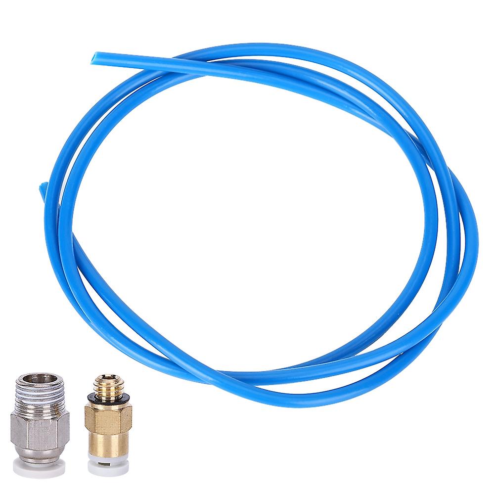 3d Printer Remote Nozzle Set Dark Blue Ptfe Feeding Tube Corrosion Resistance Insulation1m/3.3in