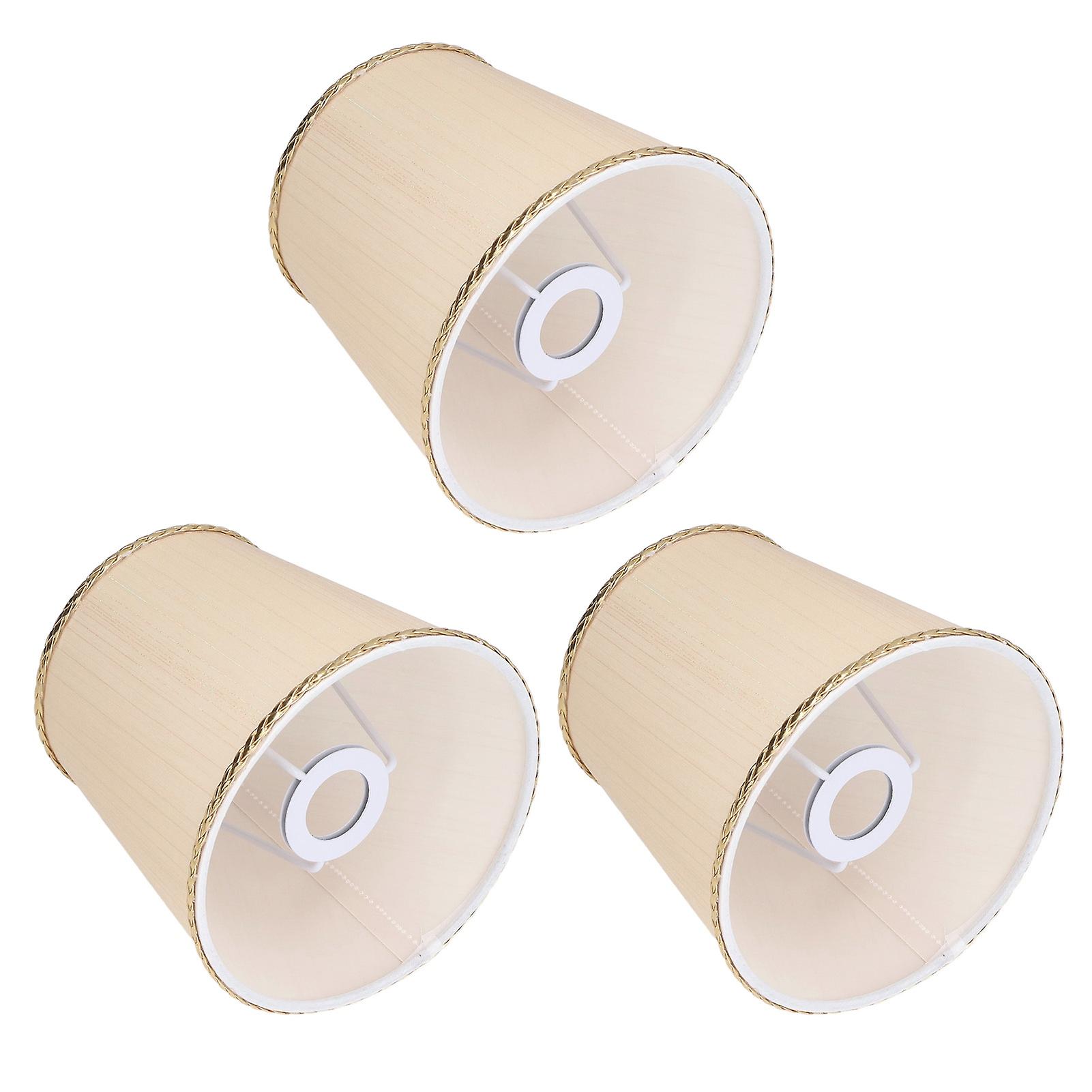 3Pcs Small Lamp Shades Soft Cloth Hand Crafted Safe Design Easy Assembly High Transmittance Widely Used Table Lampshade