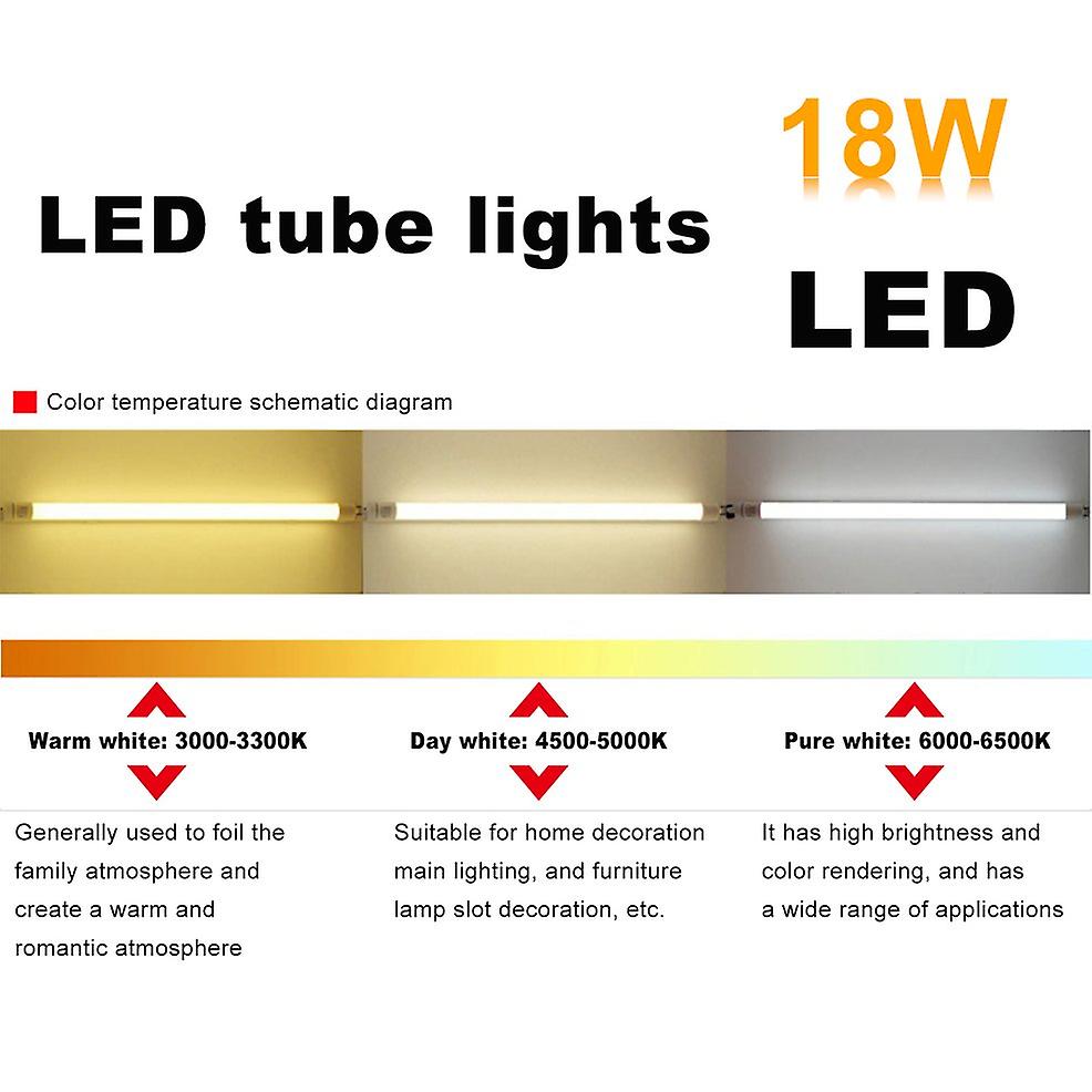 Warm White 18w T8 Tube Light 3000k 1.2m Fluorescent Lamp Portable Wall Lamp