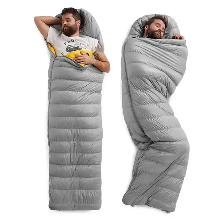 Waterproof Synthetic Fiber filled Envelop Style Camping Sleeping Bag envelop style camping puffy sleeping bag