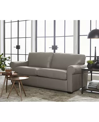 Furniture Orid 84 Leather Roll Arm Sofa