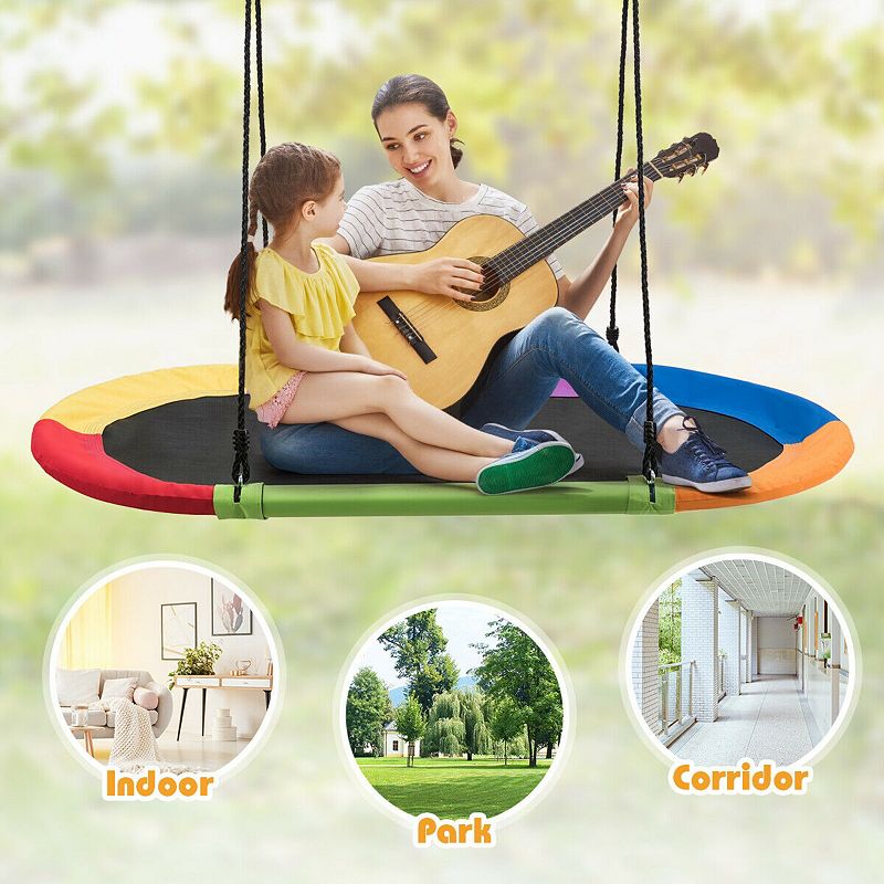 60 Inch Saucer Surf Outdoor Adjustable Swing Set