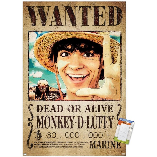 Trends International Netflix One Piece Luffy Wanted Unframed Wall Poster Prints