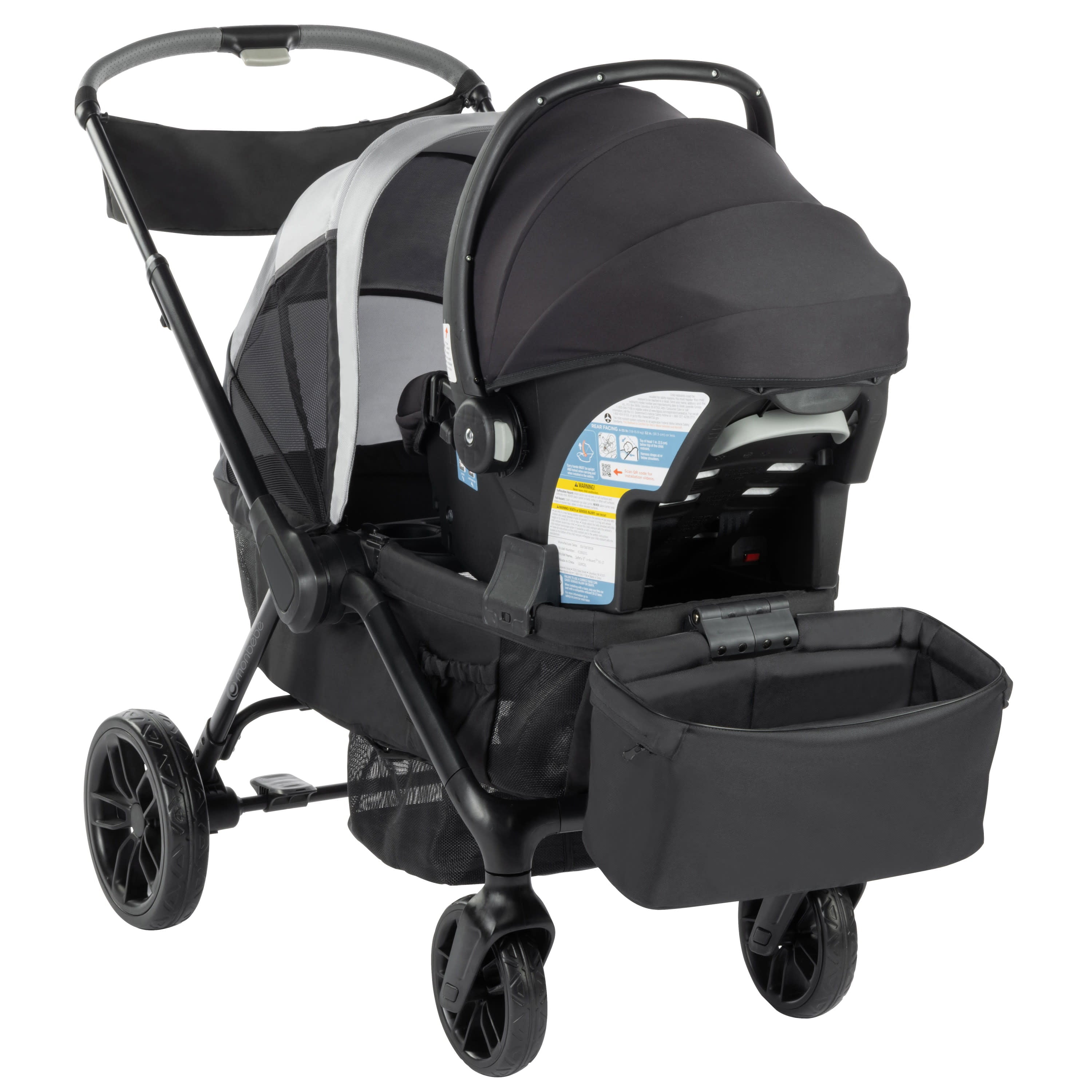 Monbébé Everyday Outings Wagon Stroller, Cobblestone Grey