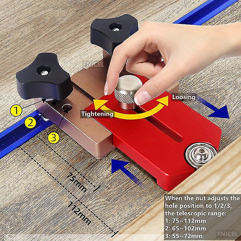 Saw Table Pushing Limit Backer Workbench Fast Cutting Milling Limit Fence Router Table Positioning Tool With Sliding Roller