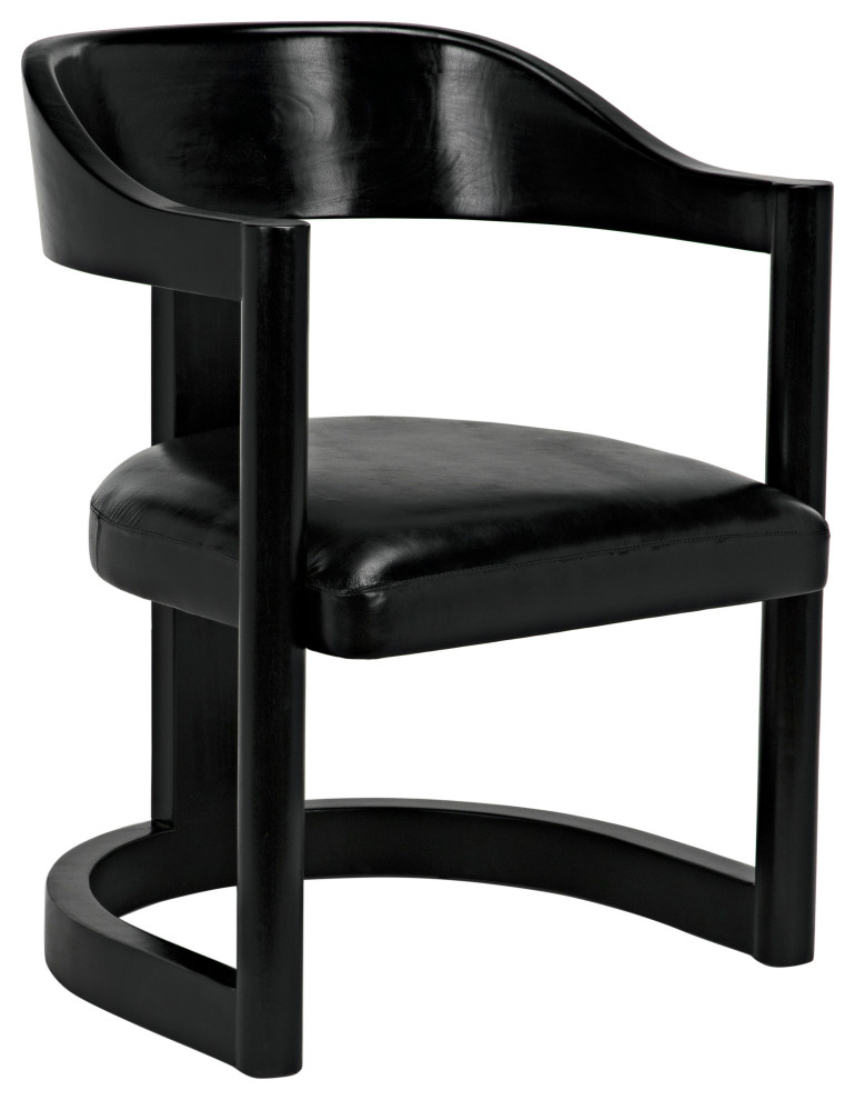 Mccormick Chair  Charcoal Black   Transitional   Armchairs And Accent Chairs   by Noir  Houzz