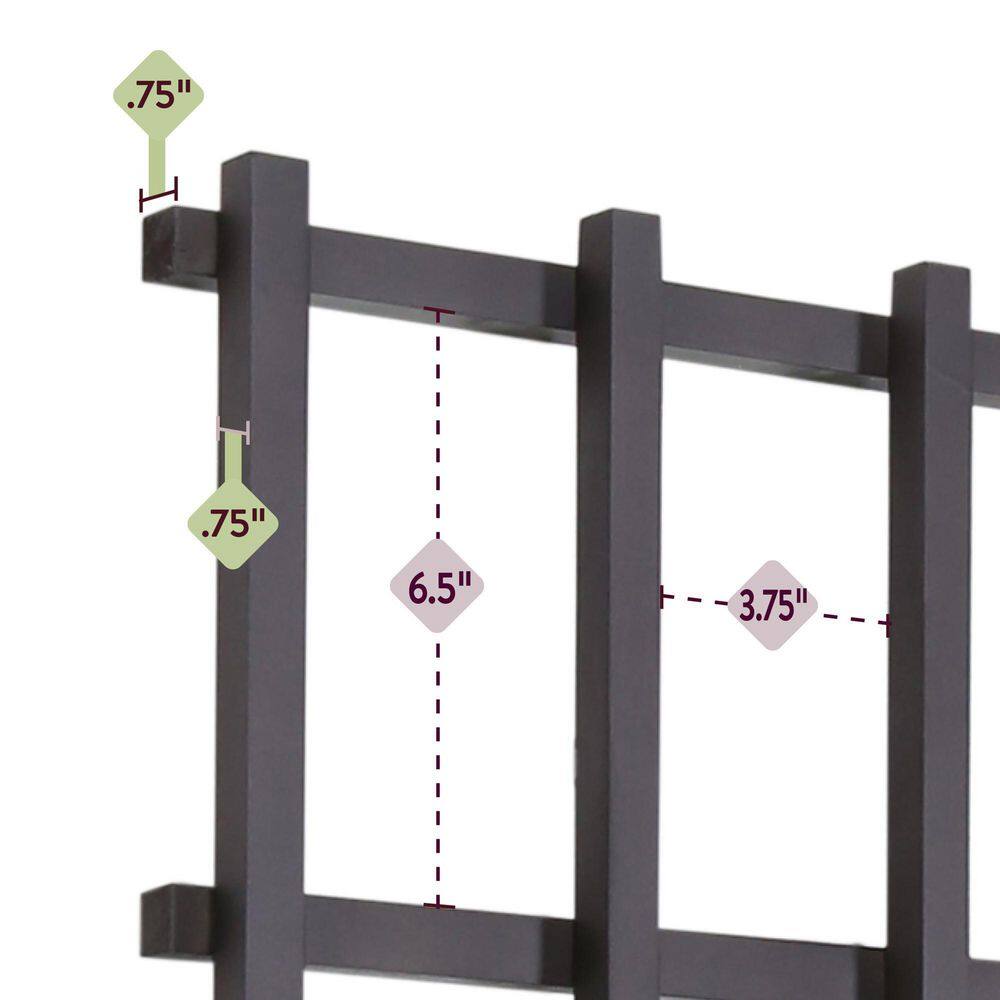 Outdoor Essentials Haven 36 in. Black Barrel Trellis (2‐Pack) 490382