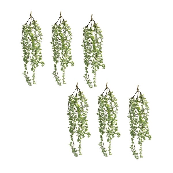 set of 6 hanging mini leaf artificial vines 33