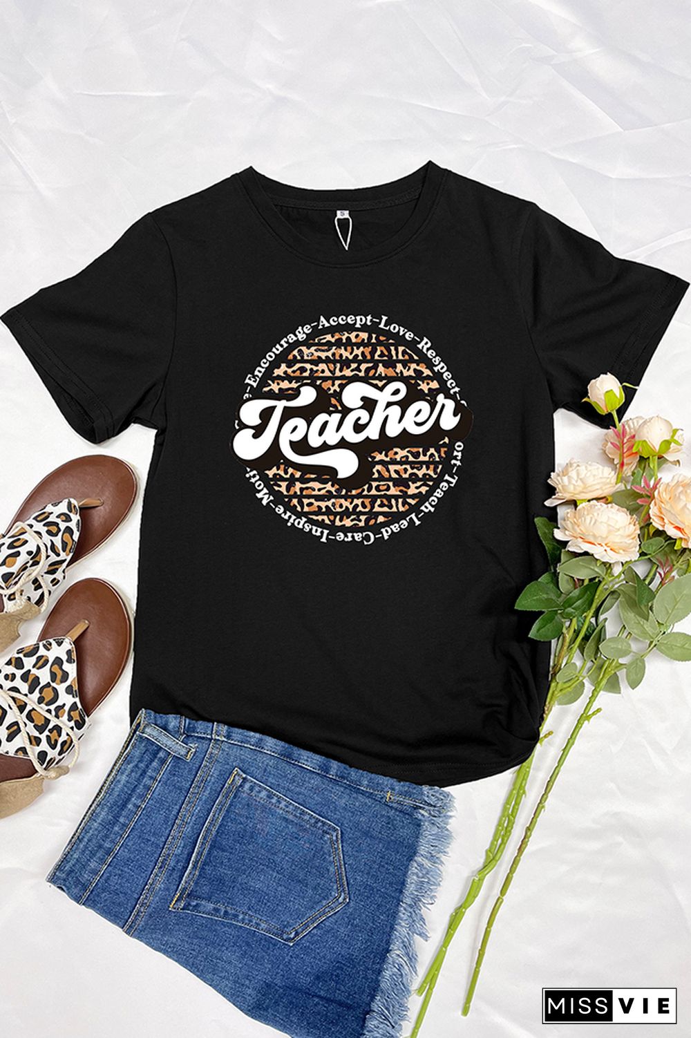 Teacher Circle Short Sleeve Graphic Tee Wholesale