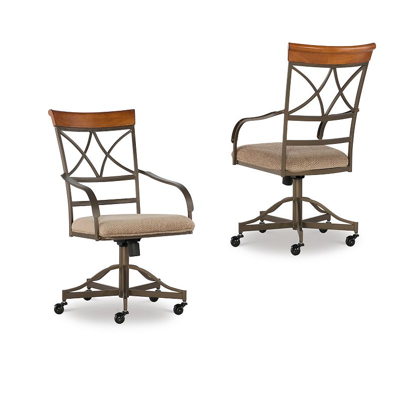 Linon Hamilton Swivel Arm Chair 2-piece Set