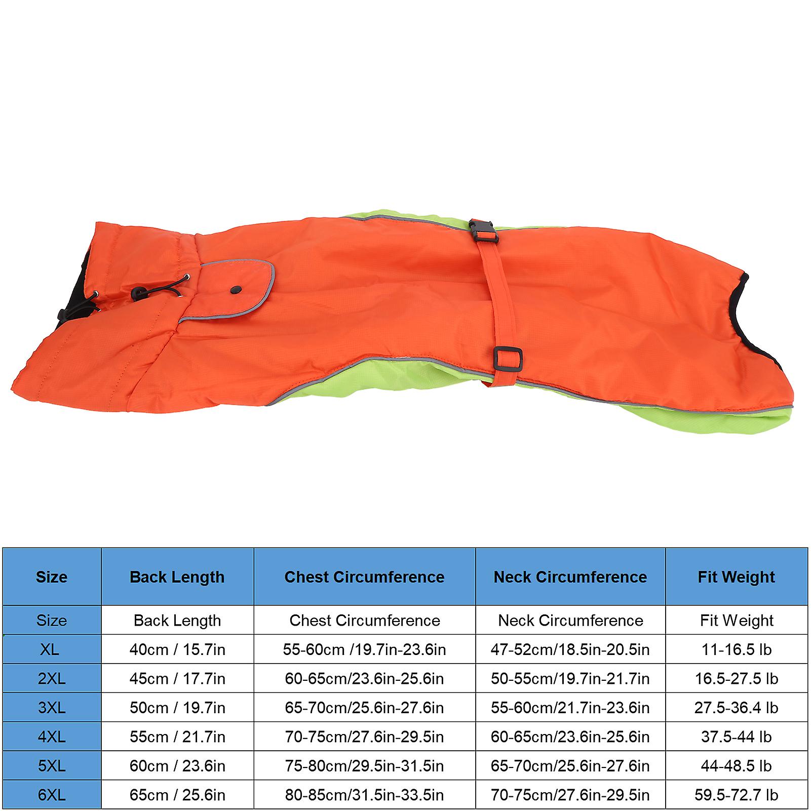 Dog Raincoat Waterproof Windproof Pet Cotton Rainwear Jacket With Reflective Strip  Pet Clothes For Large Medium Dogs[xxxx-large]