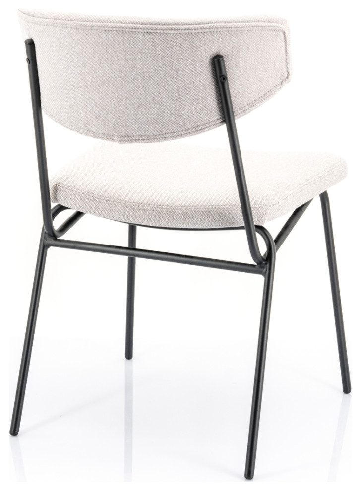 Taupe Upholstered Dining Chairs  2  By Boo Crockett   Transitional   Dining Chairs   by Luxury Furnitures  Houzz