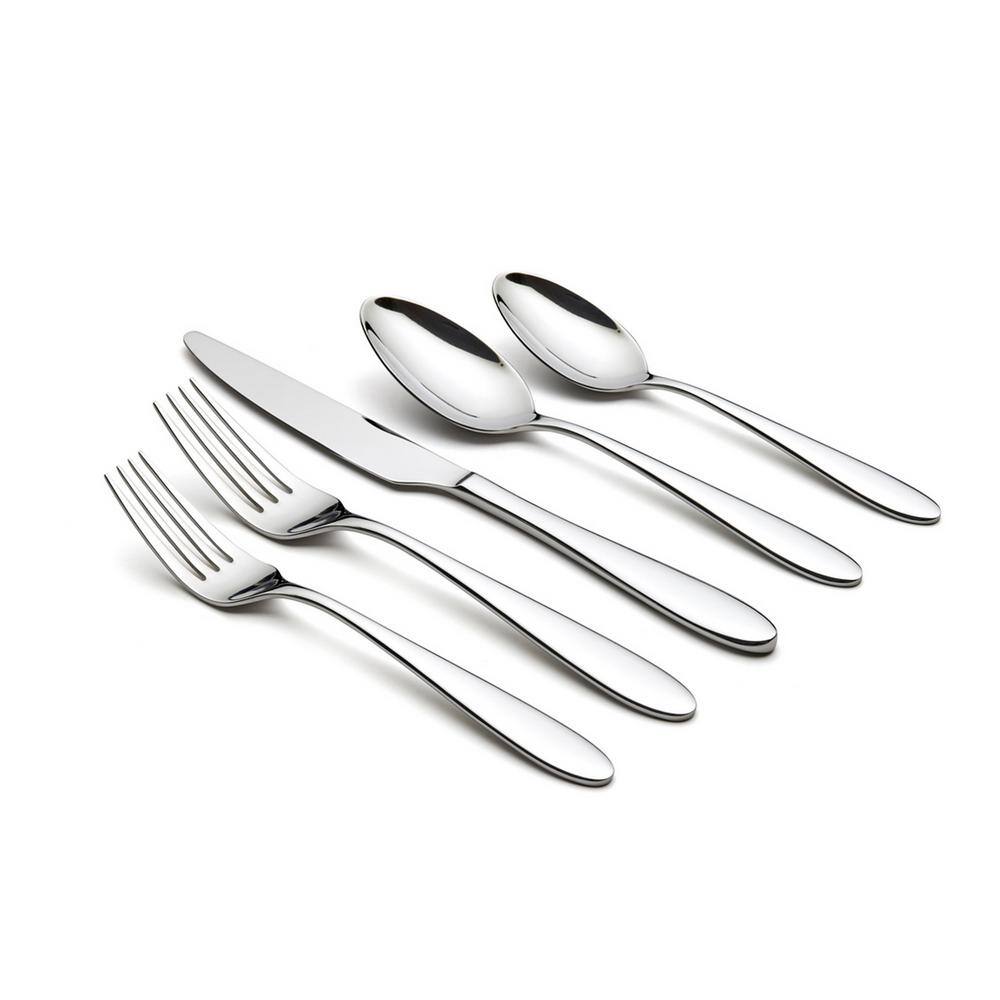 ORNATIVE Sophia 20-Piece Silver 180 Stainless Steel Flatware Set (Service for 4) 09020SLR1