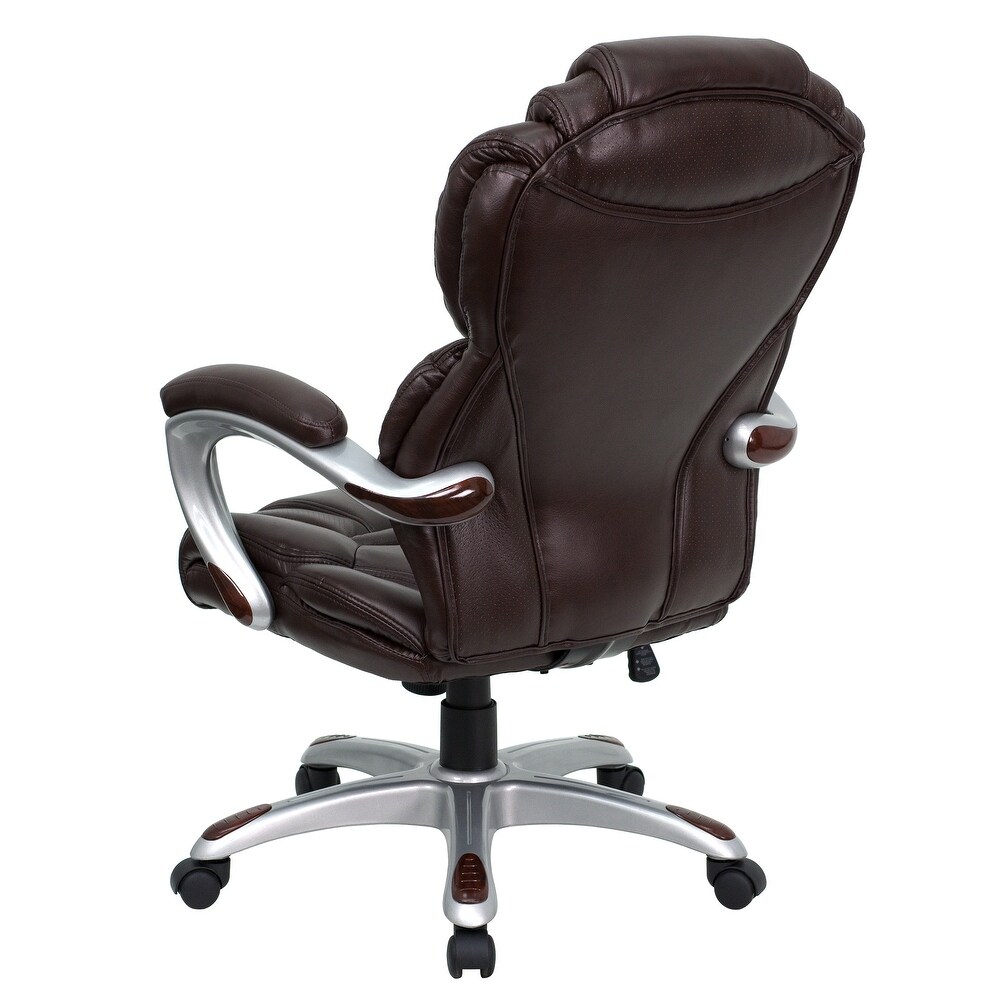 High Back Executive Swivel Ergonomic Office Chair with Accent Layered Seat