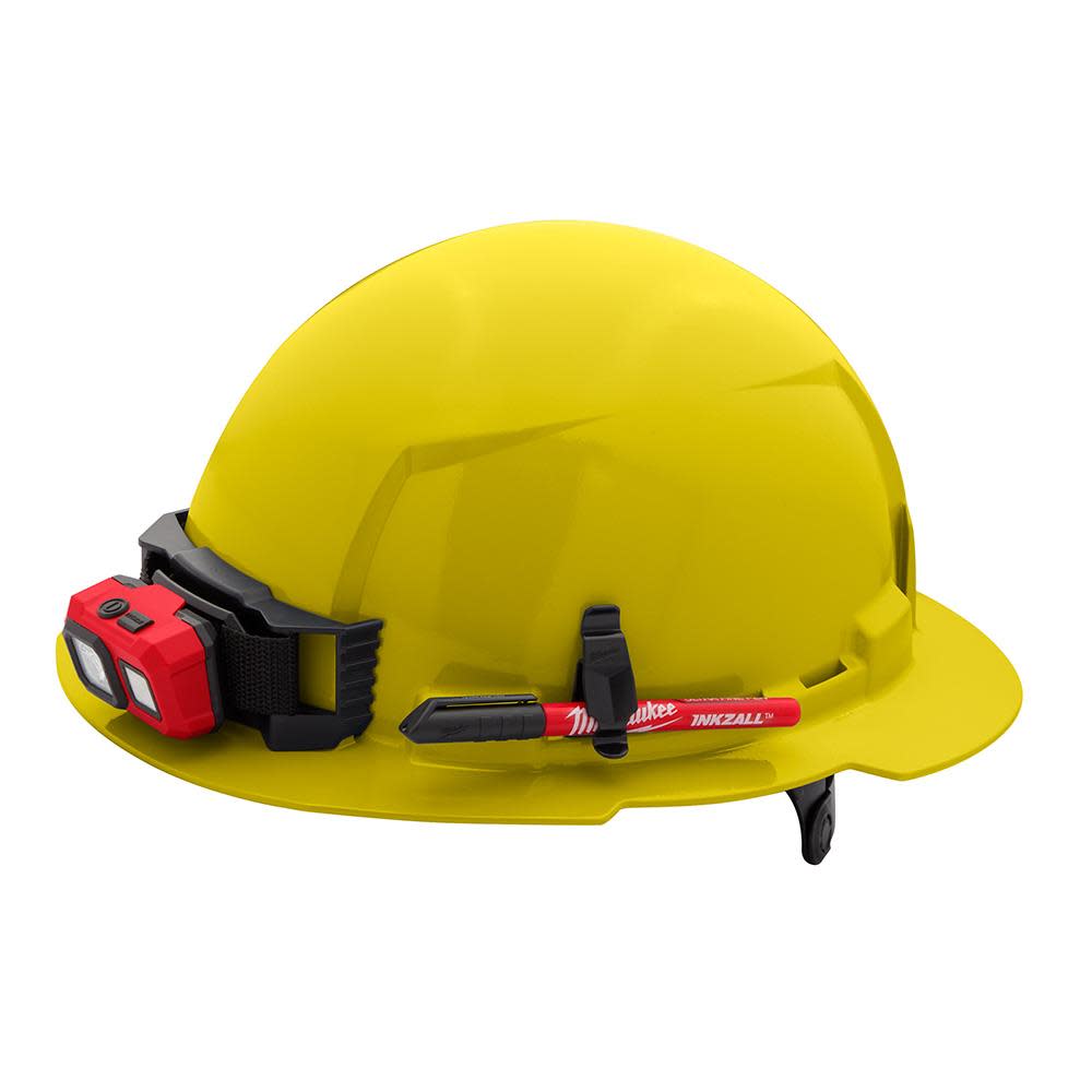 Milwaukee Yellow Full Brim Hard Hat with 6pt Ratcheting Suspension Type 1 Class E