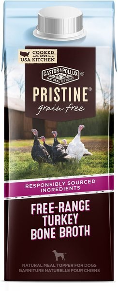 Castor and Pollux PRISTINE Free-Range Turkey Bone Broth Grain-Free Dog Food Topper