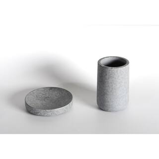 Amucolo 4-Piece Bathroom Accessories Set in Cement Grey Glem-CYW1-6692