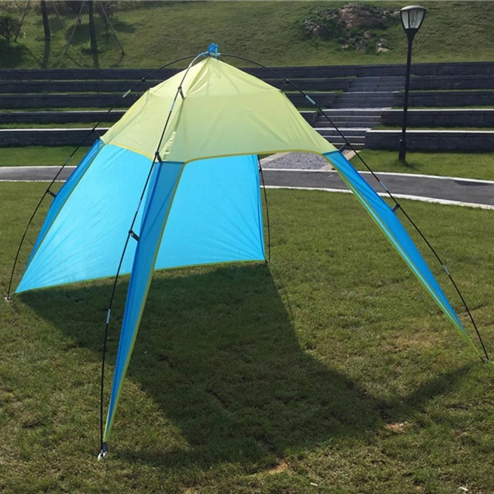 Beach Tent Sun Shelter Portable Outdoor Pop up Beach Umbrella UPF 50+ Canopy， 90''x 82''x 63''