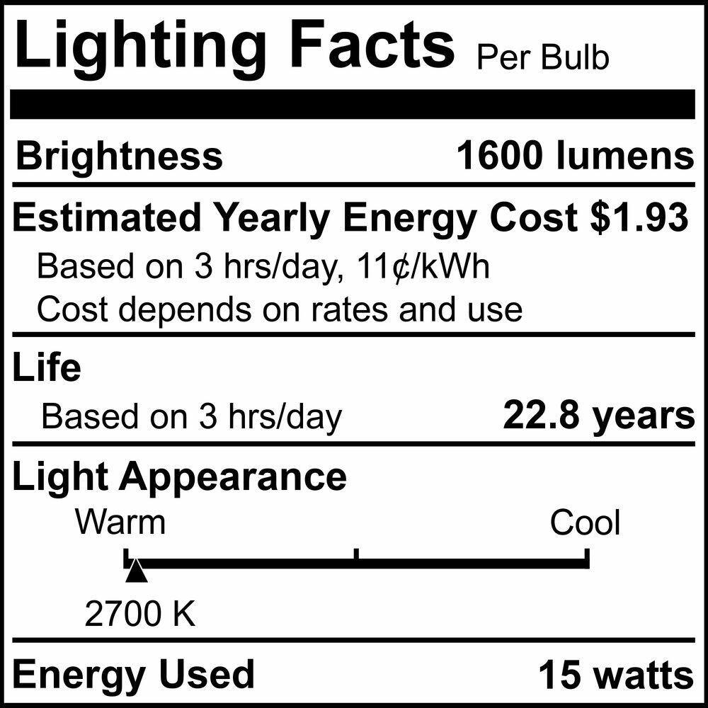 Bulbrite 100-Watt Equivalent A19 Dimmable Medium Screw LED Light Bulb Warm White Light 2700K (4-Pack) 862736