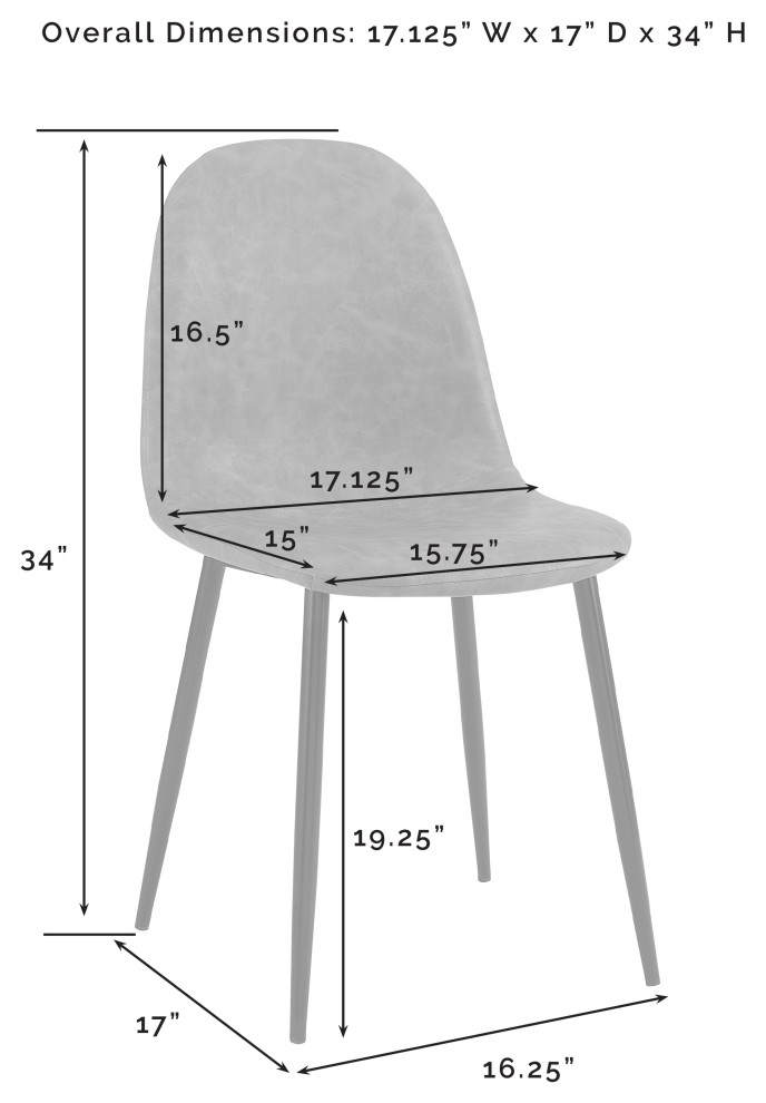 Weston 2 Piece Dining Chair Set   Midcentury   Dining Chairs   by Crosley  Houzz