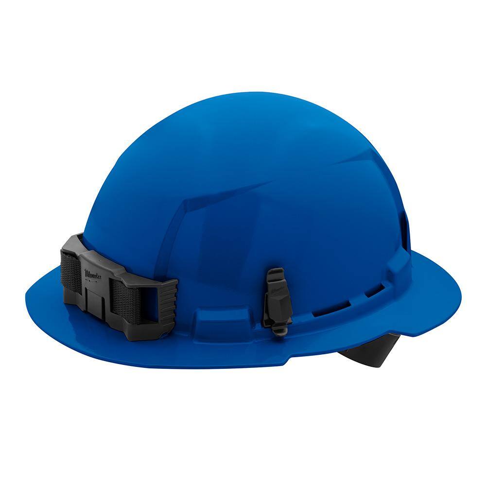 MW BOLT Blue Type 1 Class E Full Brim Non-Vented Hard Hat with 4-Point Ratcheting Suspension (5-Pack) 48-73-1105X5