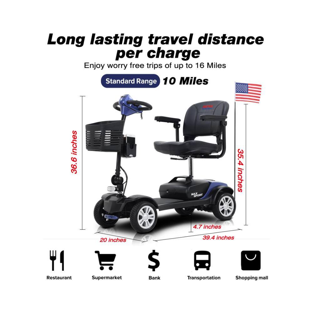 4-Wheel Mobility Scooter in Gray W42936058