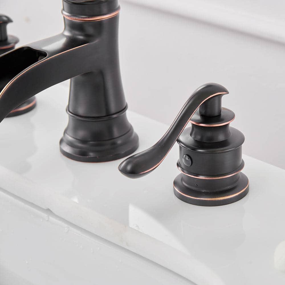 BWE 8 in Widespread 2Handle Bathroom Faucet in Spot Resist Oil Rubbed Bronze