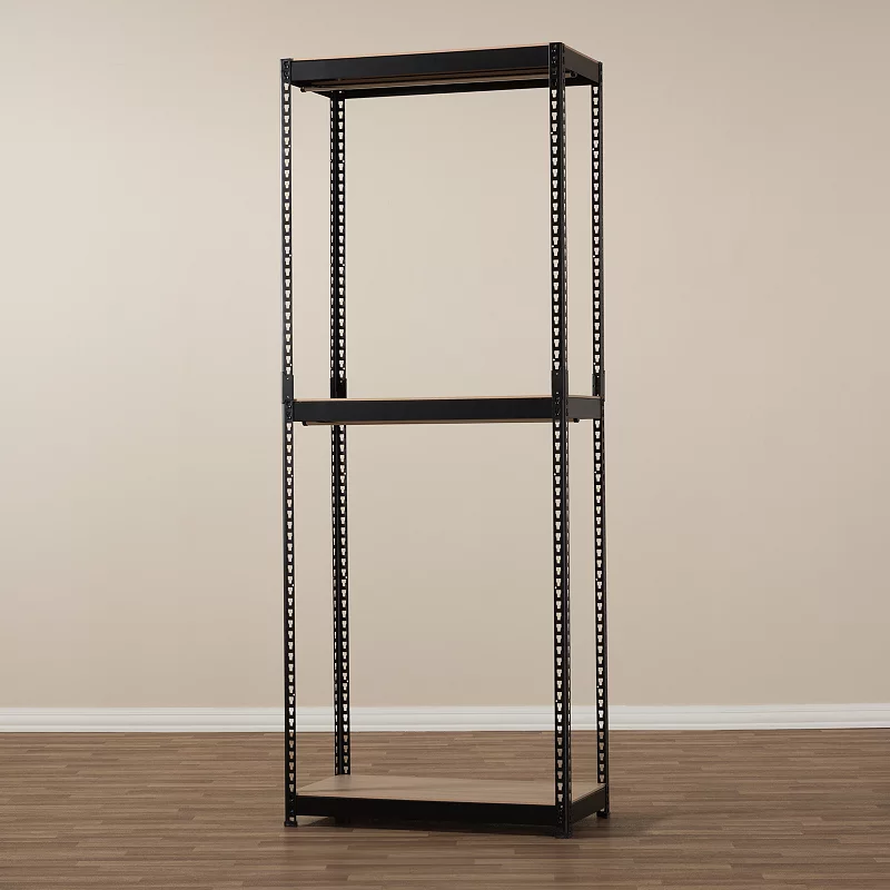 Baxton Studio Gavin 2-Shelf Garment Rack