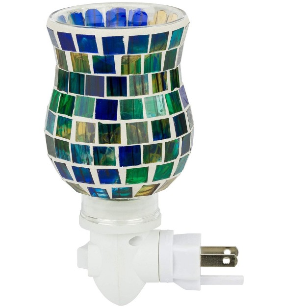 Dawhud Direct Ocean Blue Mosaic Wall Plug in Wax Warmer